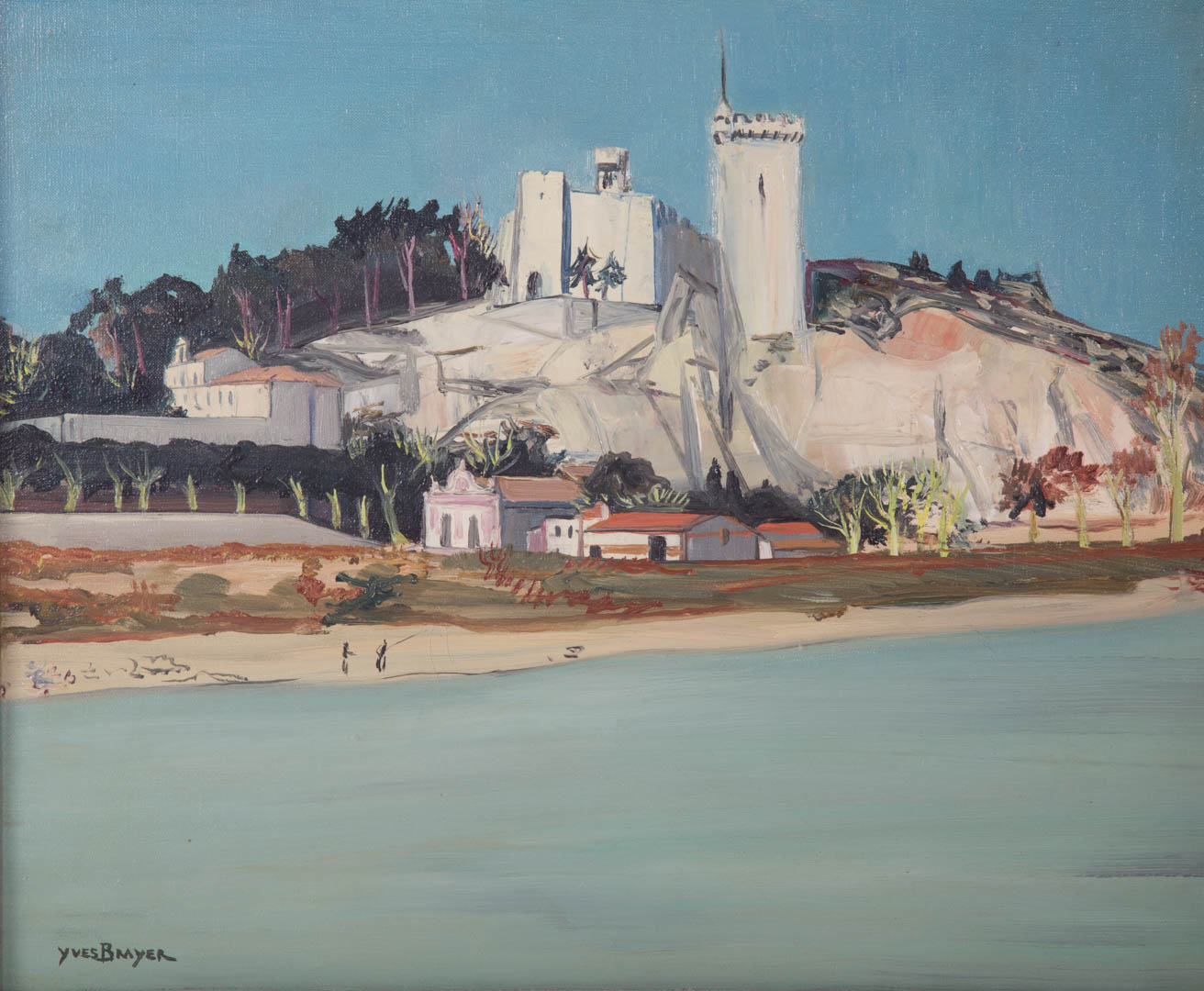 Appraisal: Yves Brayer Le Rhone a Beaucaire oil on canvas French