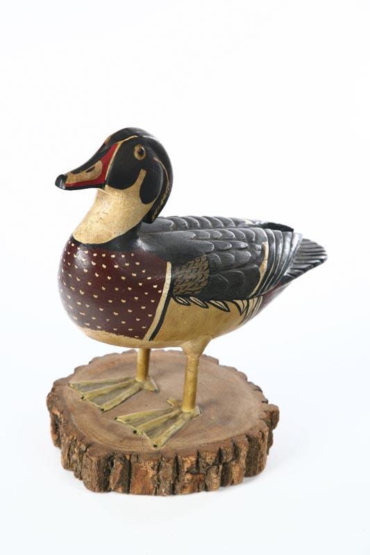 Appraisal: DECOY Standing wood duck drake by Tony Chiado Illinois River