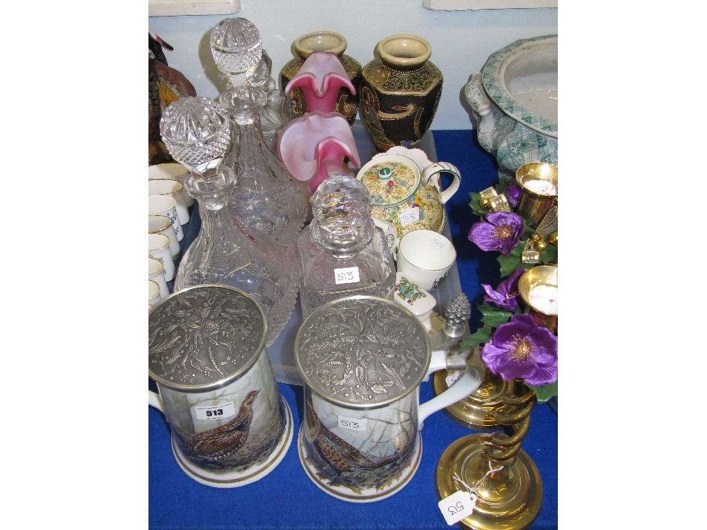 Appraisal: Lot comprising a tray of assorted ceramics and glass -