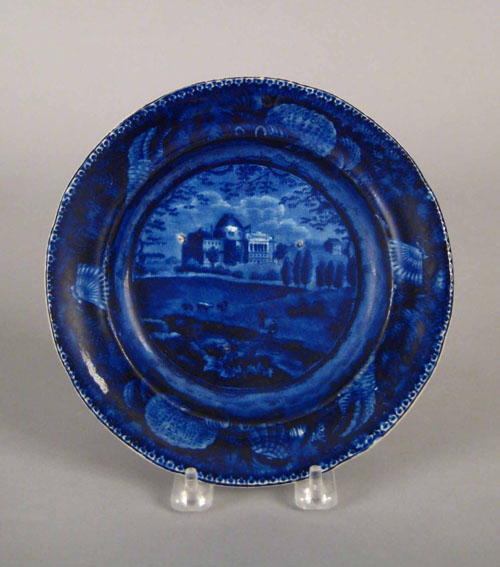 Appraisal: Historical blue Staffordshire plate th c depicting The Capital Washington