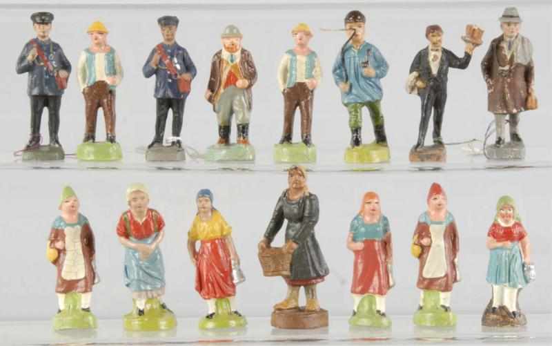 Appraisal: Lot of Composition Elastolin Other Figures Description German Pre-war Some