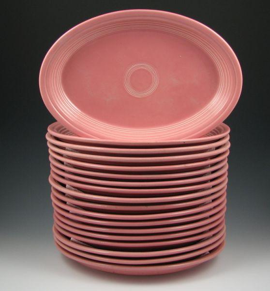 Appraisal: Eighteen Fiesta oval platters in Rose Marked Fiesta HLC USA