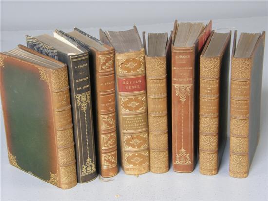 Appraisal: Leather bindings in four sets Vols PROVENANCE Thetis Blacker