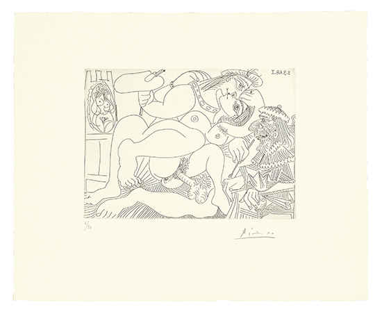 Appraisal: PABLO PICASSO Series Etching and aquatint x mm x inches