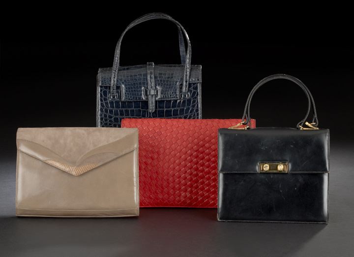 Appraisal: Four-Piece Collection of Designer Bags consisting of a Bally red