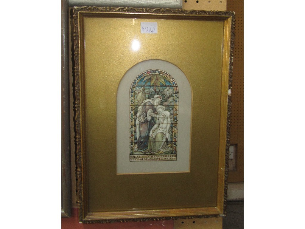 Appraisal: Watercolour study for a stained glass window extensive information to