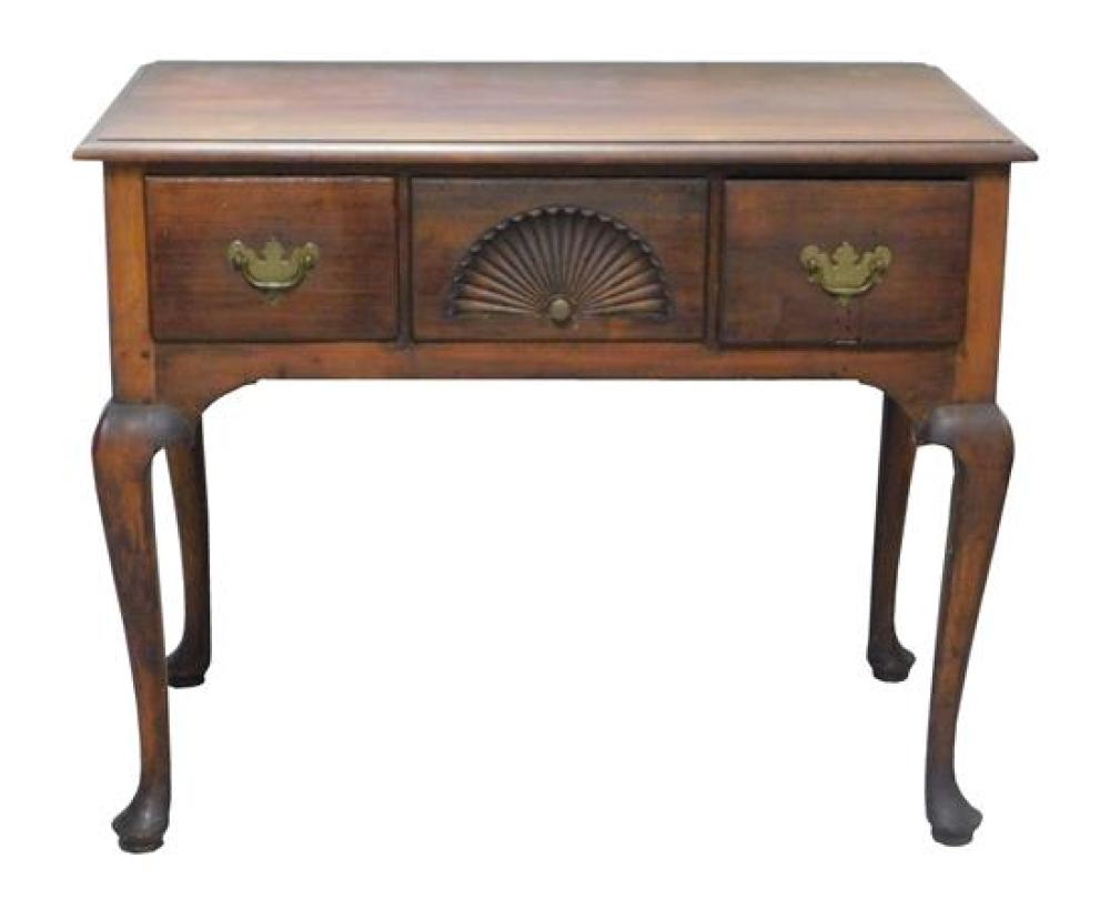 Appraisal: Queen Anne revival dressing table highboy base with later top