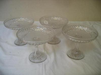 Appraisal: A SET OF FOUR VICTORIAN TAZZAS of circular form the