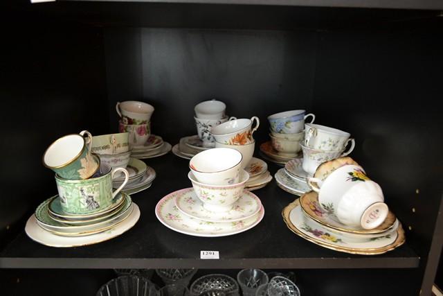 Appraisal: COLLECTION OF CHINA TEA CUPS AND SAUCERS