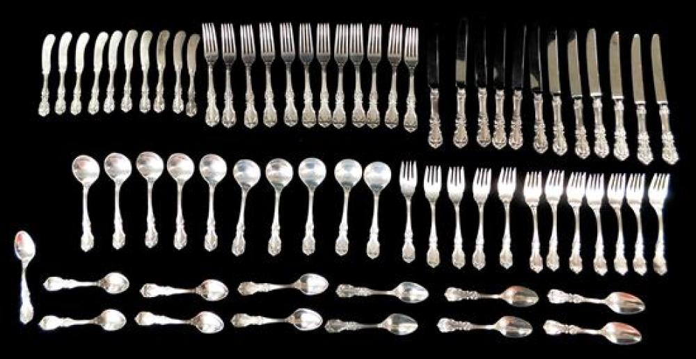 Appraisal: SILVER Reed Barton Burgundy pattern sterling flatware sixty-nine pieces details