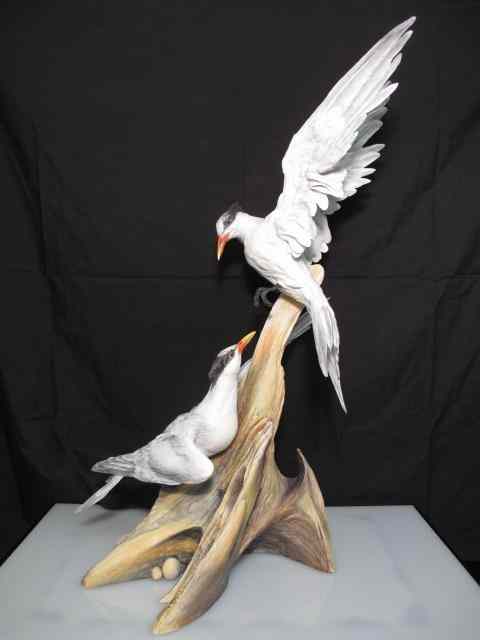 Appraisal: Rare Boehm porcelain figurine ''Royal Terns'' Marked on bottom ''Boehm