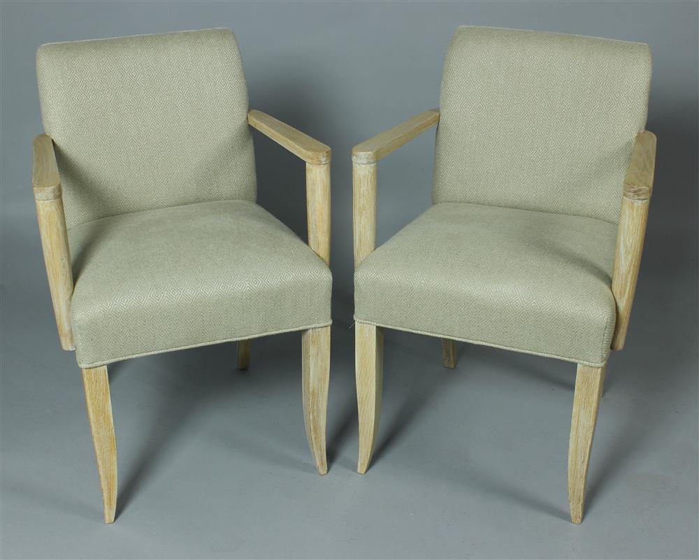 Appraisal: PAIR OF MID-CENTURY MODERN OAK ARM CHAIRS ESTATE OF TOM