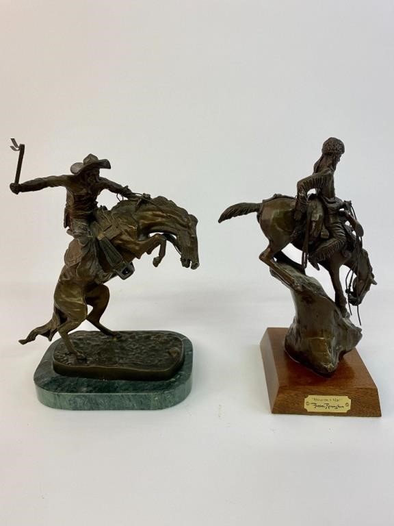 Appraisal: After Frederic Remington bronze sculpture Mountain Man mounted on a