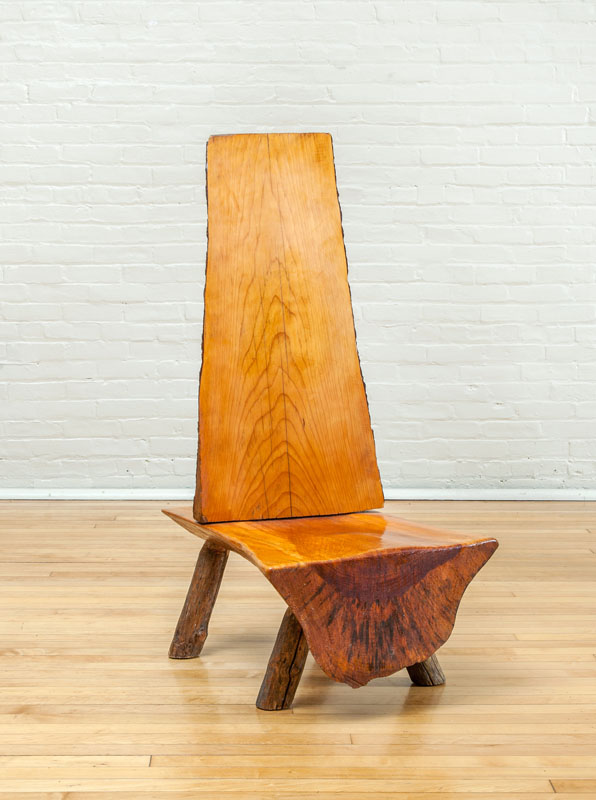 Appraisal: RUSTIC LOG CHAIR x x in The Collection of Alan