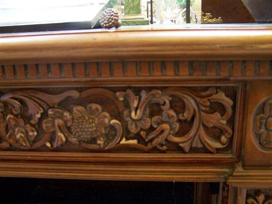 Appraisal: VIEW ctorian style carved mahogany President's partners desk rectangular top