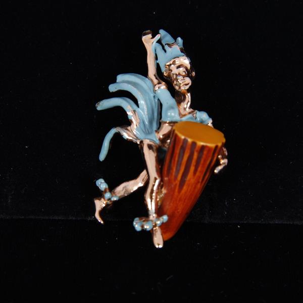 Appraisal: Charles F Worth Enamel Sprite Dancer with Bakelite Drum Figural