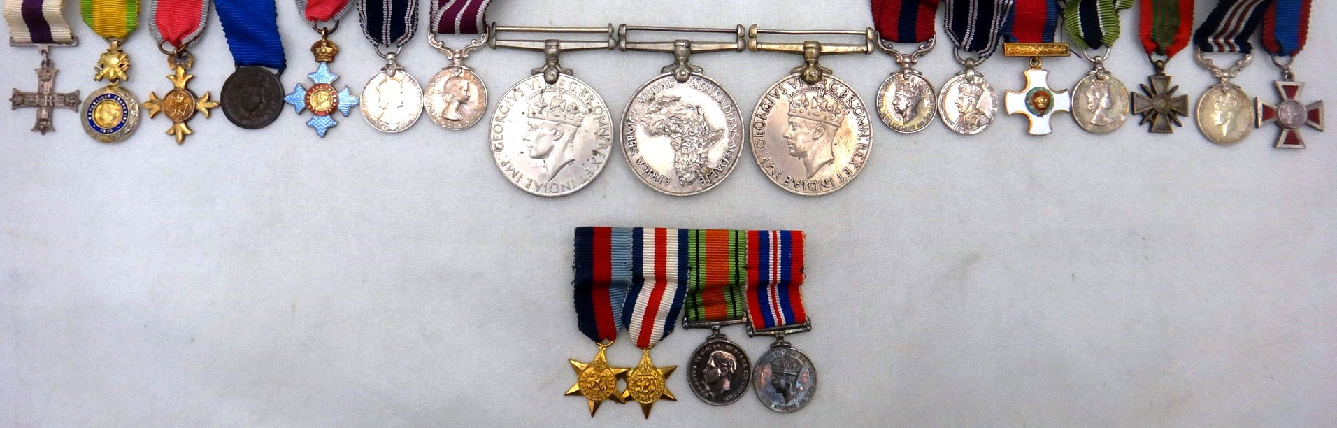 Appraisal: A collection of nineteen dress miniature medals including the D