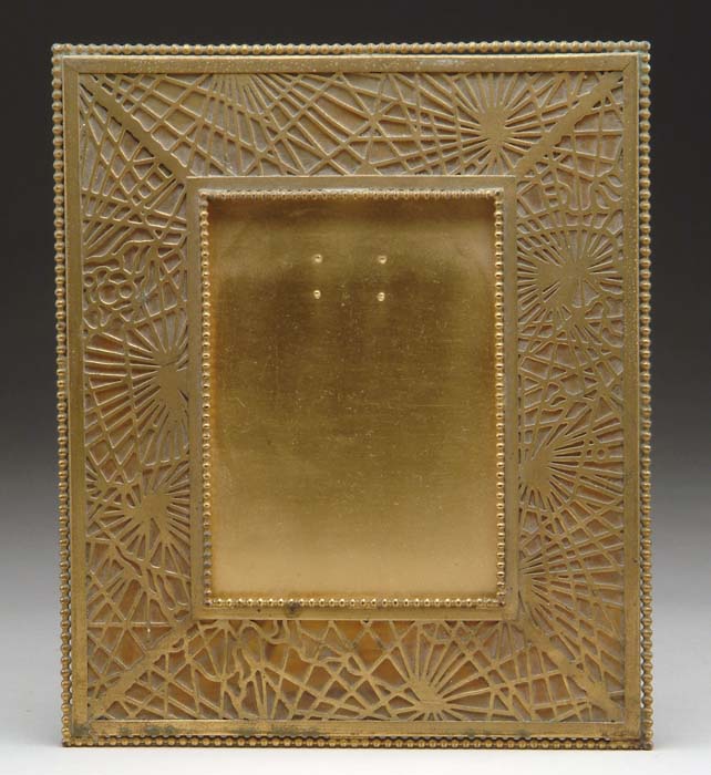 Appraisal: TIFFANY STUDIOS FRAME Wonderful Tiffany Studios picture frame has openwork