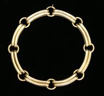 Appraisal: Kt Gold Necklace Kt yellow gold contemporary hinged collar of