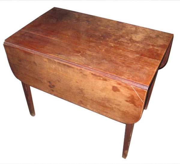 Appraisal: AMERICAN FURNITURE Cherry Pembroke table two D-leaves with central drawer