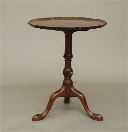 Appraisal: George III Mahogany Tilt-Top Tripod Table