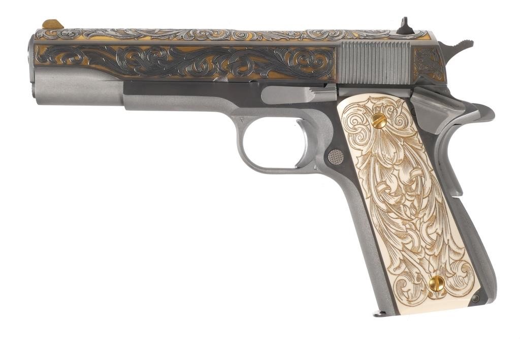 Appraisal: Colt full size Government Model stainless pistol This Riccardo Edition