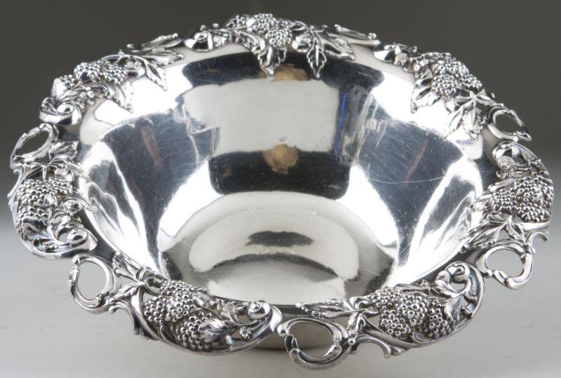 Appraisal: Tiffany Co Sterling Silver Bowl in the Blackberry pattern with