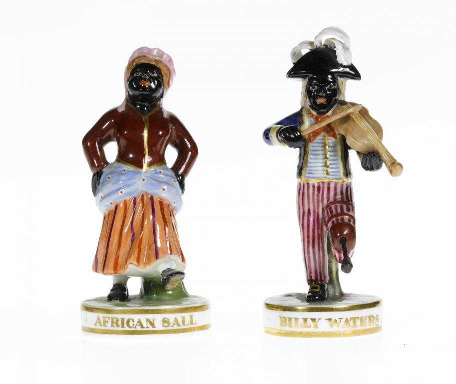 Appraisal: A PAIR OF SAMPSON HANCOCK FIGURES OF BILLY WATERS AND