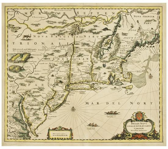 Appraisal: JANSSONIUS Joannes Belgii Novi Angliae Novae et Partis Virginiae Amsterdam