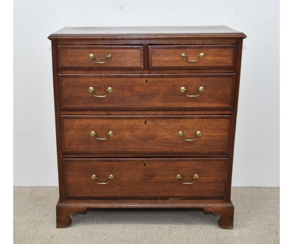 Appraisal: Georgian oak chest of drawers circa h x w x