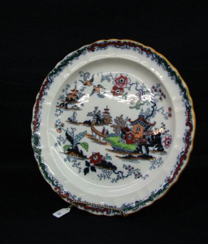 Appraisal: Ashworth Brothers English porcelain Hanley -inch charger polychrome oriental motif