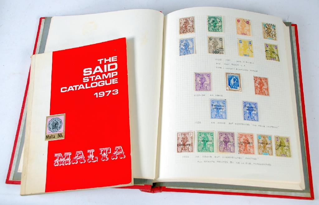 Appraisal: MALTA - FIVE COLLECTION NEATLY WRITTEN UP IN RED BINDER