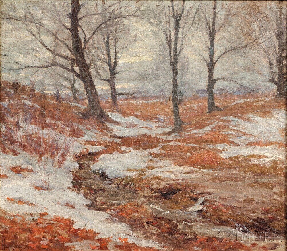 Appraisal: Hal Robinson American - Winter Landscape Signed Hal Robinson l