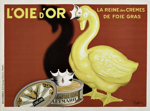 Appraisal: LEONETTO CAPPIELLO L'OIE D'OR Circa x inches Devambez Paris Condition