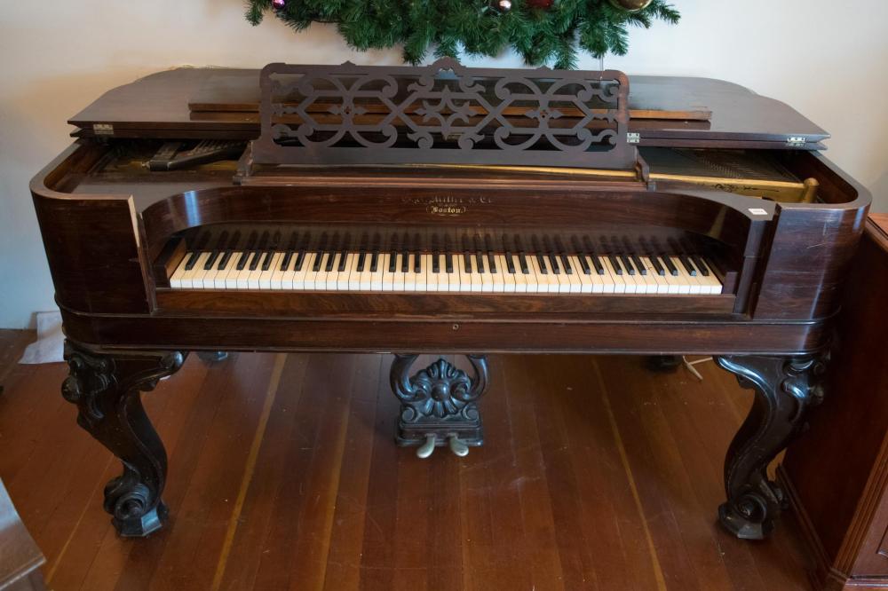 Appraisal: VICTORIAN ROSEWOOD SQUARE GRAND PIANO G A Miller Co Boston