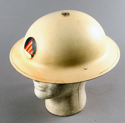 Appraisal: WWII Air Raid Wardens helmet with strap and liner with