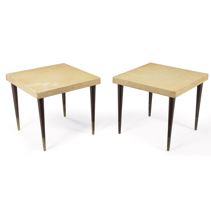 Appraisal: Paul Frankl occasional tables pair by Johnson Furniture Co square