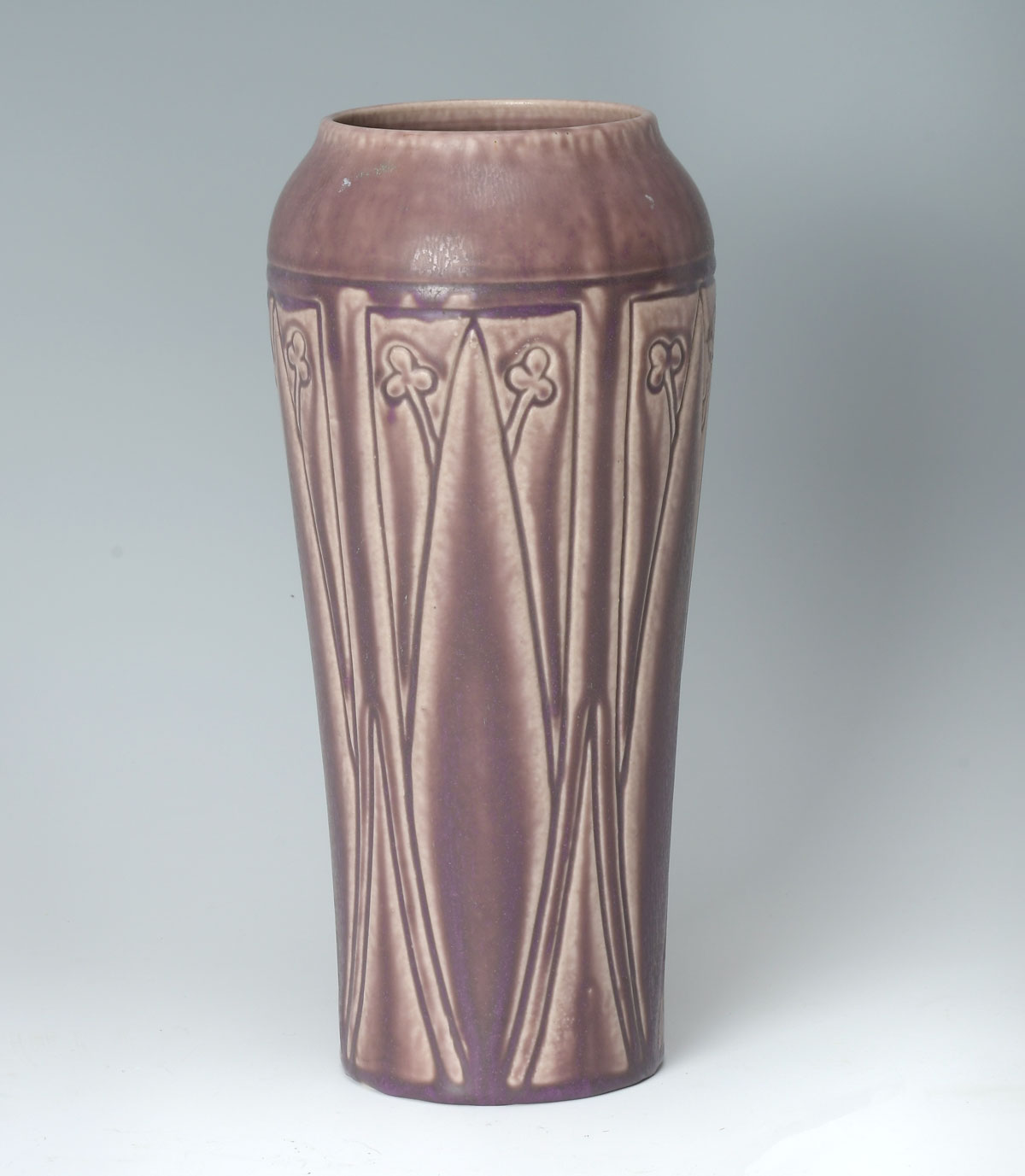 Appraisal: ROOKWOOD ART DECO PURPLE GLAZED VASE form Approx '' h