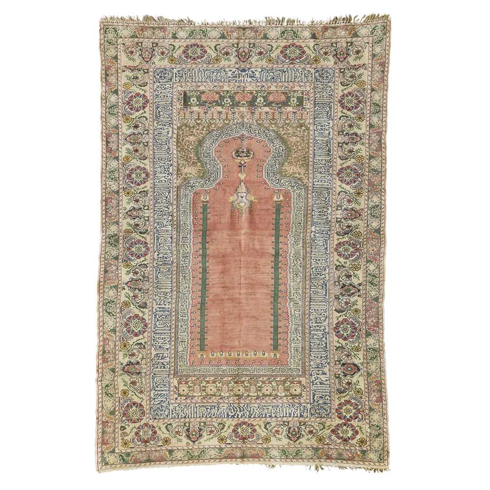 Appraisal: ANATOLIAN PRAYER RUG LATE TH EARLY TH CENTURY the pink