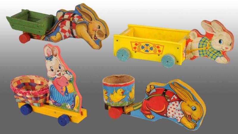 Appraisal: Lot of Fisher Price Rabbit Cart Toys Description American Includes