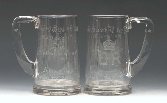 Appraisal: A PAIR OF THOMAS GOODE COMPANY LTD COMMEMORATIVE CUT GLASS