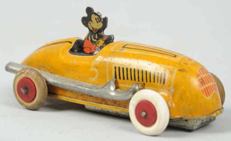 Appraisal: Tin Litho Disney Mickey Mouse Car Wind-Up Toy Working Marked