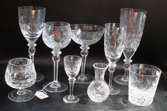 Appraisal: ROGASKA CRYSTAL STEMWARE SET fifty-three pieces in the Gallia pattern