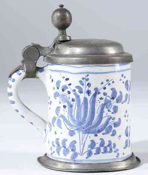 Appraisal: Delftware Miniature Tankardearly th century likely German possibly made in