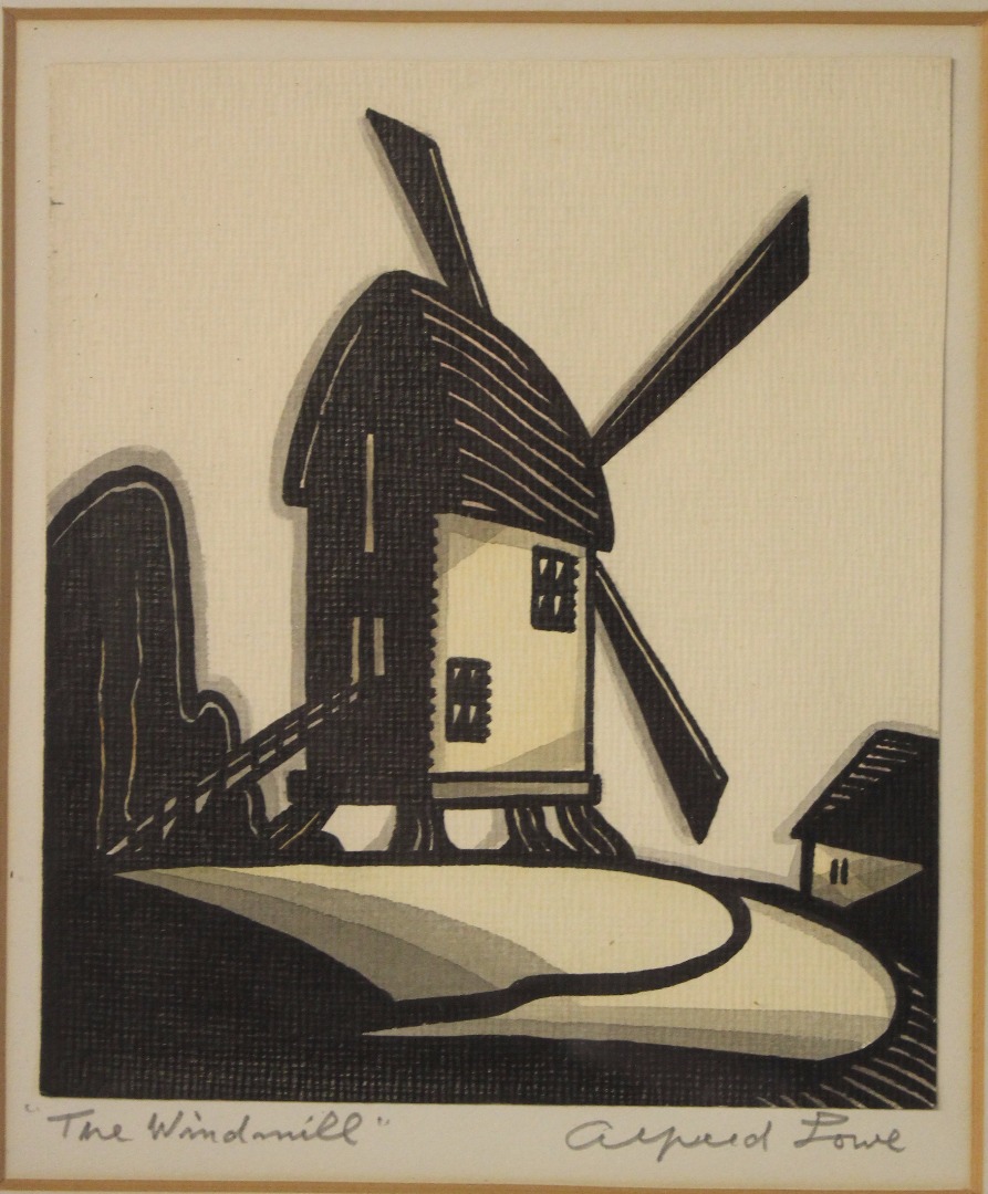 Appraisal: Alfred Lowe British th Century The Windmill In Kent a