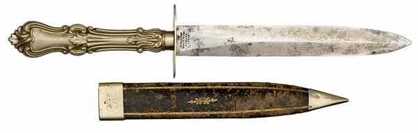 Appraisal: Bowie Knife by Marsh Brothers Co '' spear point blade