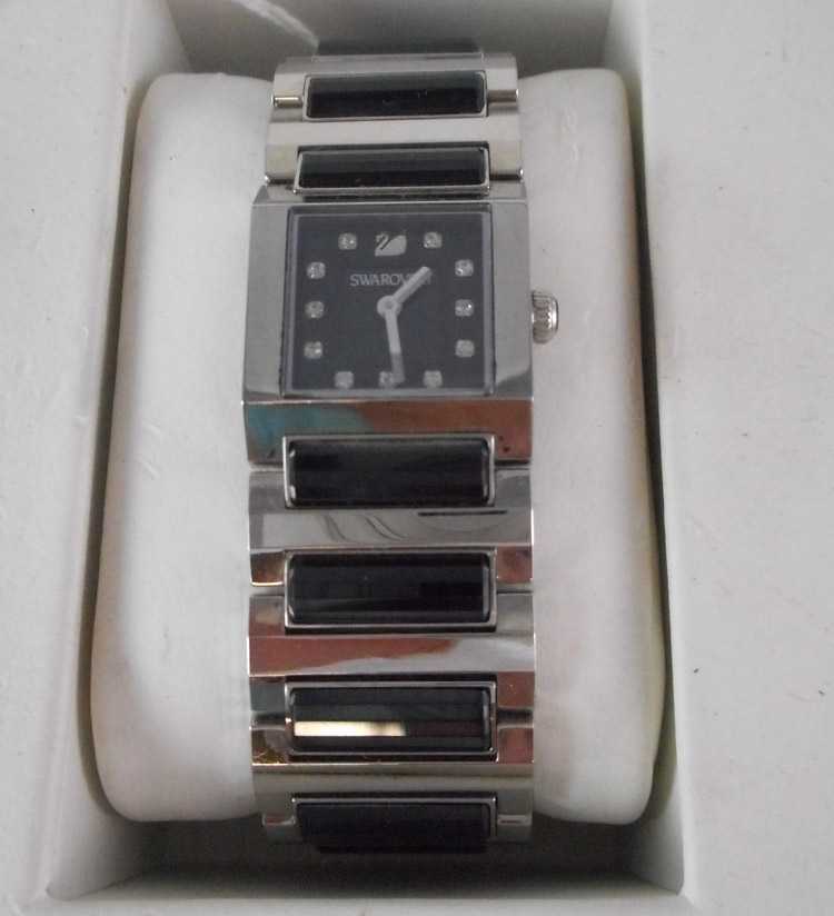 Appraisal: SWAROVSKI WRIST WATCH Swiss quartz movement stainless steel case and