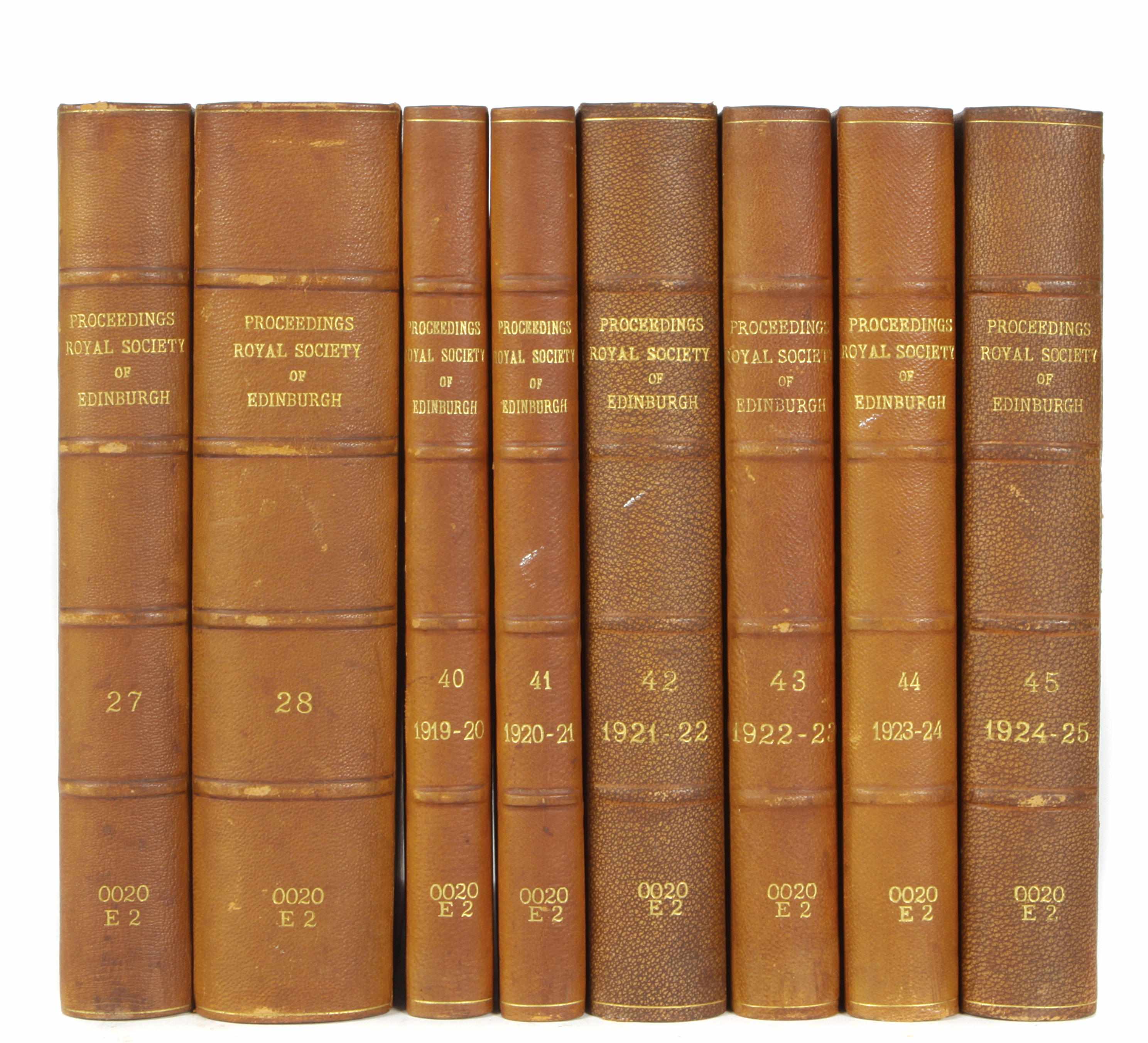 Appraisal: BINDINGSSCIENCE PERIODICALS Proceedings of the Royal Society of Edinburgh Edinburgh