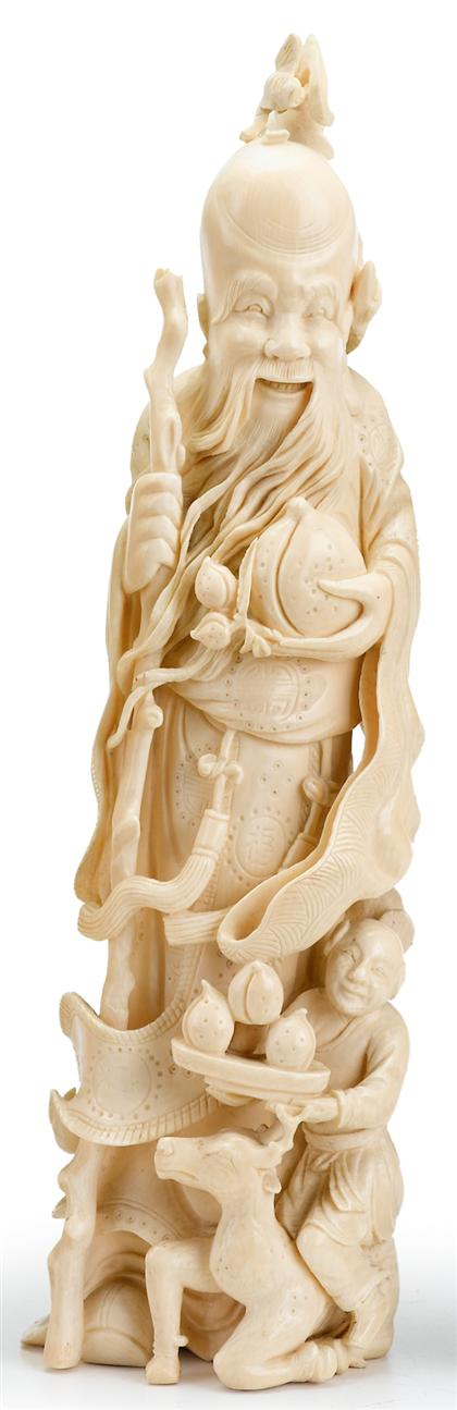 Appraisal: Chinese elephant ivory carved figureH in