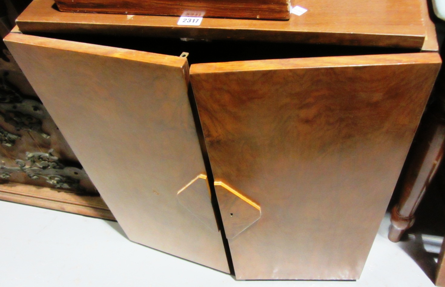 Appraisal: A th century Art Deco walnut cabinet